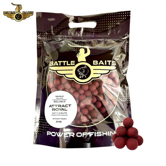 Протеинови топчета BATTLE BAITS Fishmeal Attract Royal 3kg Протеинови топчета BATTLE BAITS Fishmeal Attract Royal 3kg