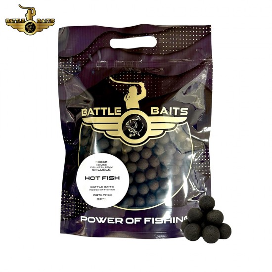 Протеинови топчета BATTLE BAITS Fishmeal Hot Fish 3kg Протеинови топчета BATTLE BAITS Fishmeal Hot Fish 3kg
