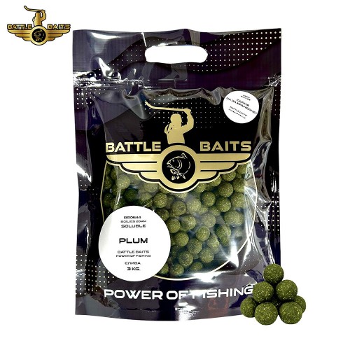 Протеинови топчета за захранване BATTLE BAITS Plum 3kg
