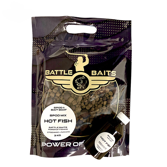 Готов спод микс BATTLE BAITS SPOD MIX Hot Fish, 3kg Готов спод микс BATTLE BAITS SPOD MIX Hot Fish, 3kg