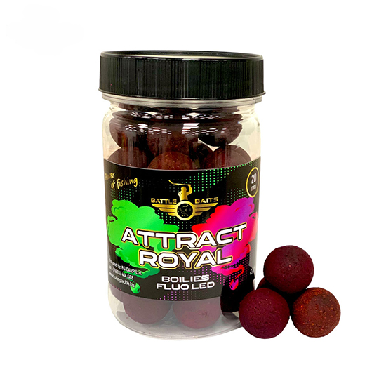 Протеинови топчета BATTLE BAITS Attract Royal FLUO LED Протеинови топчета BATTLE BAITS Attract Royal FLUO LED