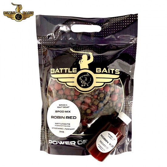 Готов спод микс BATTLE BAITS SPOD MIX Robin Red 3kg Готов спод микс BATTLE BAITS SPOD MIX Robin Red 3kg