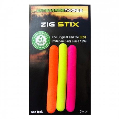 Плаващи примамки за Zig Rig ET Zig Sticks FLUORO YELLOW, PINK AND ORANGE