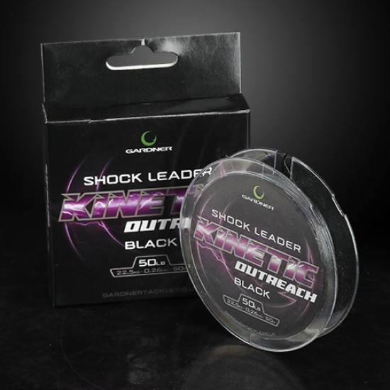 Шок лидер Gardner Kinetic OutReach Shock Leader 50lb 0.26mm 50m (Black) Шок лидер Gardner Kinetic OutReach Shock Leader 50lb 0.26mm 50m (Black)