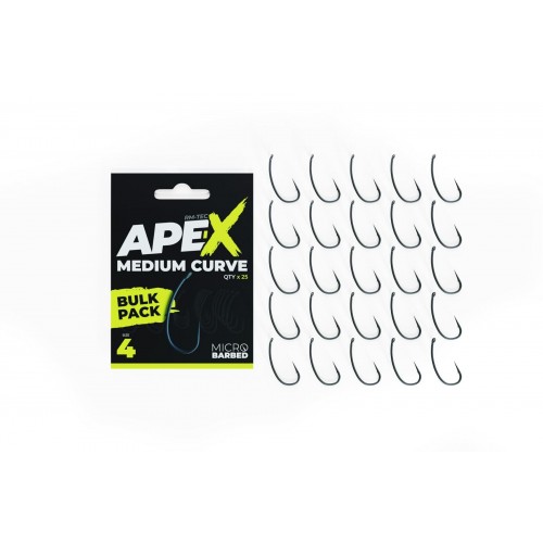Куки Ridgemonkey Ape-X Medium Curve Barbed - Bulk Pack, 25бр.